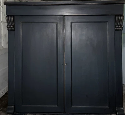 £345 • Buy Antique Victorian Housekeepers, Linen Press , Cupboard, Drawers Painted