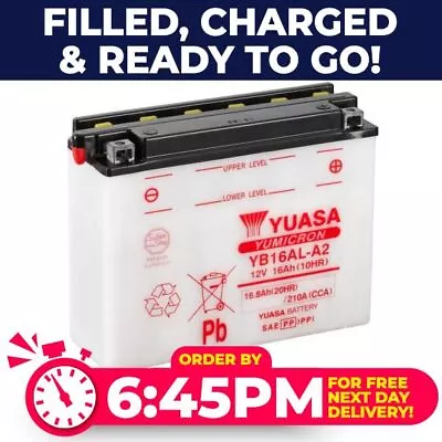 Genuine Yuasa YB16AL-A2 High Power Bike Motorbike Motorcycle Battery YB16ALA2 • £71.45