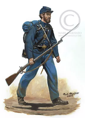 Mark Maritato Civil War Military Art Print 107th PA Infantry 1862 Signed  • $49.95