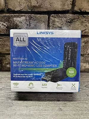 NEW Linksys  WUSB6400M AC1200 MU-MIMO USB Wi-Fi Adapter • $15.29