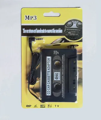 £5.99 • Buy Black In Car Cassette Tape Adapter For Iphone3G/4G MP3 Ipod Nano CD Cassete