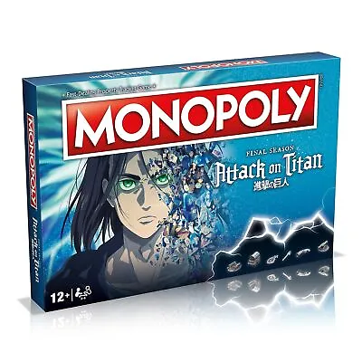 Winning Moves Attack On Titan The Final Season Monopoly Board Game Buy Eren Jae • $47.56