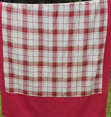 Laura Ashley Highland Check/ Bacall Cranberry Single Curtain • £79