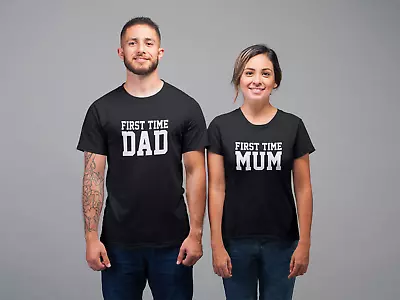 First Time Mum / Dad Adult T-Shirt New Mum Dad  To Be Pregnancy Announcement  • £10.99