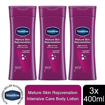 Vaseline Intensive Care Body Lotion Mature Skin Rejuvenation 3 Pack 400ml • £10.49