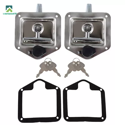 For RV Truck Trailer Door Latch T-Handle Lock Stainless Steel Key Universal • $22.72