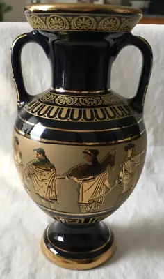 D. Vassilopoulos Greek Handmade URN 24K Gold Classic Greek Navy 5.5 Vintage • $19.95