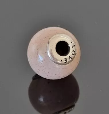 $44 • Buy Pandora Essence Collection Love Silver Pink Moonstone Charm 796009  Free Post