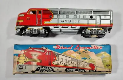 Vintage Daiya Santa Fe Tin Toy Train With Original Box Working • $49.95