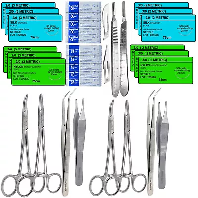 Surgical Suture Kit - Military Survival IFAK Bug Out Bag - First Aid Sutures • $22.99