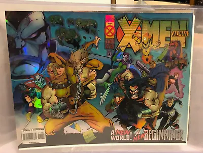 X-Men Age Of Apocalypse Alpha Gold Holofoil Chrome Cover Retailer Promo • $75