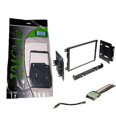 $18.45 • Buy Double Din Stereo Radio Install Dash Kit W Antenna Adapter Wire Harness