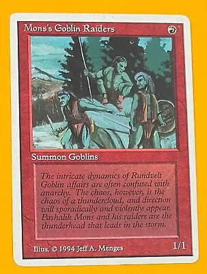 MTG MONS'S GOBLIN RAIDERS Summer Magic (Edgar) (OldManMTG 005-200) • $315