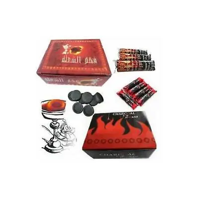 Hookah Charcoal Shisha Coal Quick Light 100 Pcs Discs BOX Burner Sheesha Tablets • £12.09