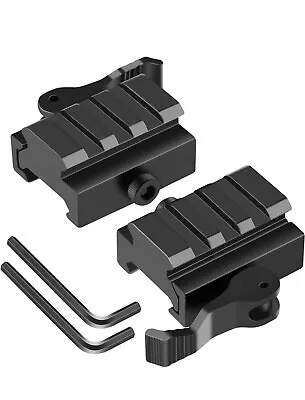 Picatinny Riser Mount Low Profile Rail Riser Mounts Adaptor W/QD 1/2”H X 2.5”L • $24.99