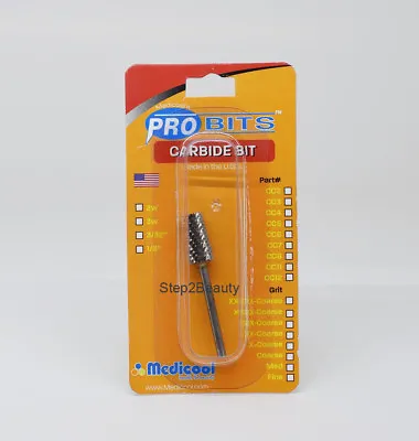 Medicool Carbide Nail Drill Bit 3/32'' Shank *Pick Any One* • $13.95