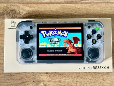 Anbernic RG35XX H Handheld Games Console 64GB 3.5  IPS White - Great Condition • £49.99