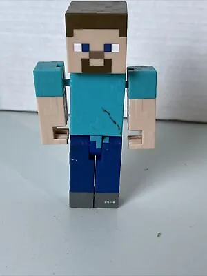 Minecraft Steve 5 Inch Action Figure Toy Block Head Blue Goatee 18270B • $8.99