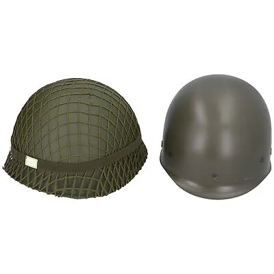 Perfect WW2 US Army M1 Green Helmet Replica With Net/Canvas Chin Strap DIY • £64.72