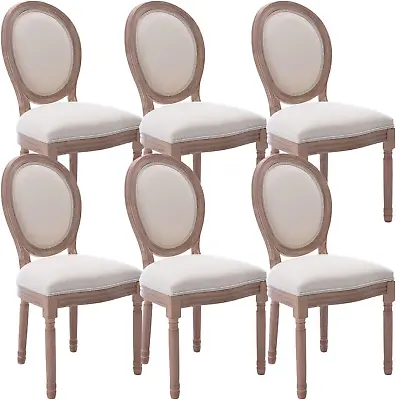 French Country Dining Chairs Set Of 6 Farmhouse Dining Chairs With Round Backre • $624.99