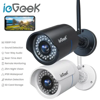 £29.99 • Buy IeGeek Outdoor IP Security Camera Wireless WIFI 1080P HD Home Smart CCTV IR Cam