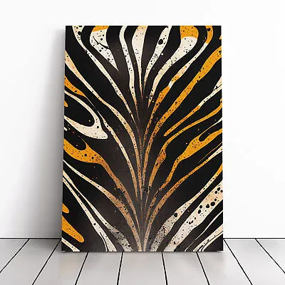 Zebra Skin Stripes No.1 Canvas Wall Art Print Framed Picture Decor Dining Room • £24.95