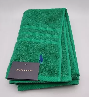 Polo Ralph Lauren Bath Towel Green Pure Cotton 70cm X 130cm New With Tags • £34.99