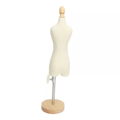 AOS (1/2)Dress Form Female Mannequin Torso Mini Dress Model With Wooden Base • $59.54