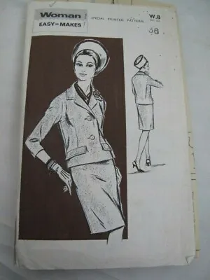 £8.95 • Buy Vintage Sewing Pattern  60s Skirt & Jacket  36 Bust Woman Woman Suit