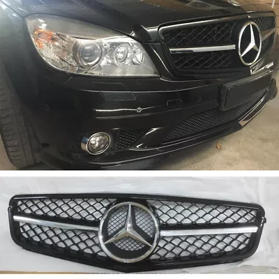 Grille For Mercedes Benz W204 C250 C300 C350 2008-2013 AMG Style Grille W/Emblem • $93.95