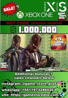 Gta 5 Xbox One And Xbox Series S/x Money Online $1.000.000 (not Code) • $2.99