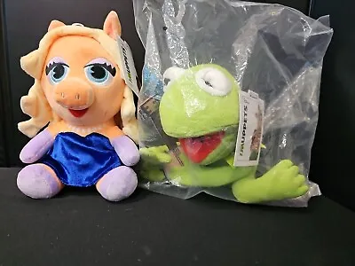 MUPPETS MISS PIGGY + Kermit The Frog 7.5IN PLUSH PHUNNY KID ROBOT NWT • $29.95