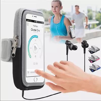 Universal Armband Case Phone Holder Pouch Sports Waterproof Gym Running Exercise • $8.50