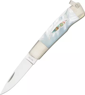 Moki Leaf Knife  MK-810EL 2 7/8  Closed Lockback. Mirror Polished VG-10 Sta • $203.58