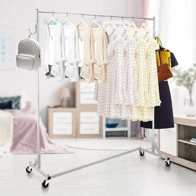 $58.49 • Buy Z-Truck Clothing Rack Rolling Garment Z Rack Lockable Casters Heavy-duty