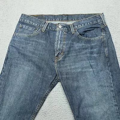 Levis 527 Jeans Mens 34x34 Low Bootcut Medium Wash Denim Western Cotton Pants • $22.88