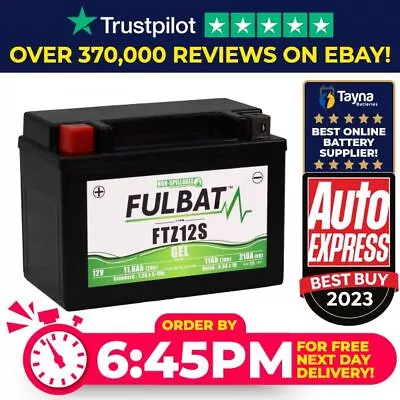 FTZ12S AGM Fulbat Motorcycle Battery YTZ12S Compatible • £49.47