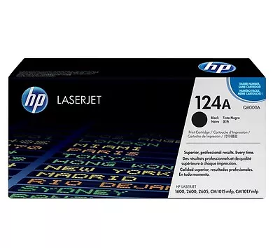 1 X HP Original OEM Black Laser Toner Cartridge Q6000A - 124A - 2500 Pages • £95.99