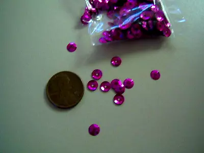 Vintage Fushia Cupped 5 Mm Metallic Sequins - 800 Pcs. • $2.99