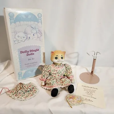 Goebel Bette Bell Porcelain Musical Doll  Vintage Dolly Dingle Cat Decor  • $46.95