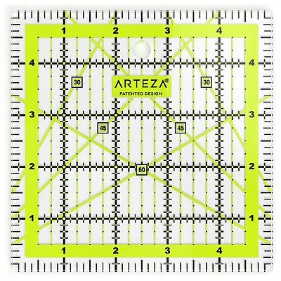 Arteza Quilting Ruler Laser Cut Acrylic Quilters' Ruler With Patented Double Co • £7