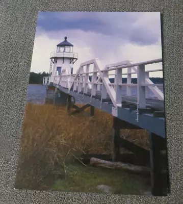 VTG New England Lighthouses Doubling Point Light Kennebec River Maine Post Card • $5.99