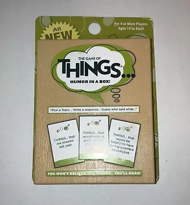 $14.99 • Buy The Game Of Things… Humor In A Box Card Game NEW IN PACKAGING