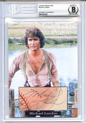 -MICHAEL LANDON- LITTLE HOUSE PRAIRIE Beckett BAS Signed/Autograph/Auto 5x7 Card • $199.99