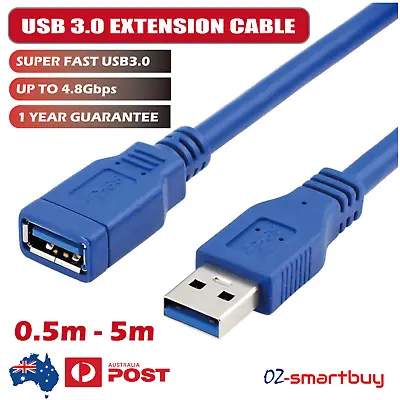 $5.95 • Buy  USB Cable Extension 3.0 Male Female Cord Data SuperSpeed Fast Laptop Camera TV
