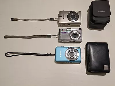 Digital Camera Bundle Cannon Ixus 95 IS Canon Ixus 750 Pentax Optio S5i 5-10 MP • $252.58