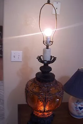 Beautiful Unique 1973 Ef And Ef Industries Vintage Glass Lamp Chicago Il. Usa • $149.95