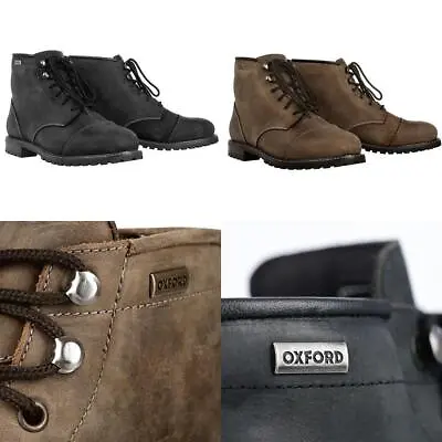 Oxford Hardy Motorcycle Boots Waterproof Casual Everyday Commute Bike Shoes • $149.19