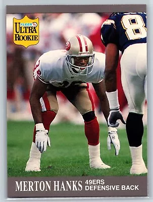 1991 Fleer Ultra Update Merton Hanks Rookie San Francisco 49ers RC #U-86 • $8.44