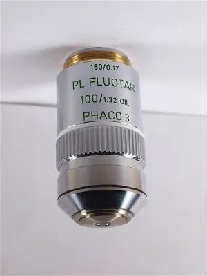 $649.99 • Buy Leitz PL Fluotar 100x /1.32 Oil PHACO 3 160 TL Phase Microscope Objective